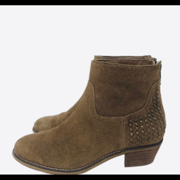 Marc Fisher Zen Studded Suede Ankle Bootie Tan6.5 - Picture 5 of 8